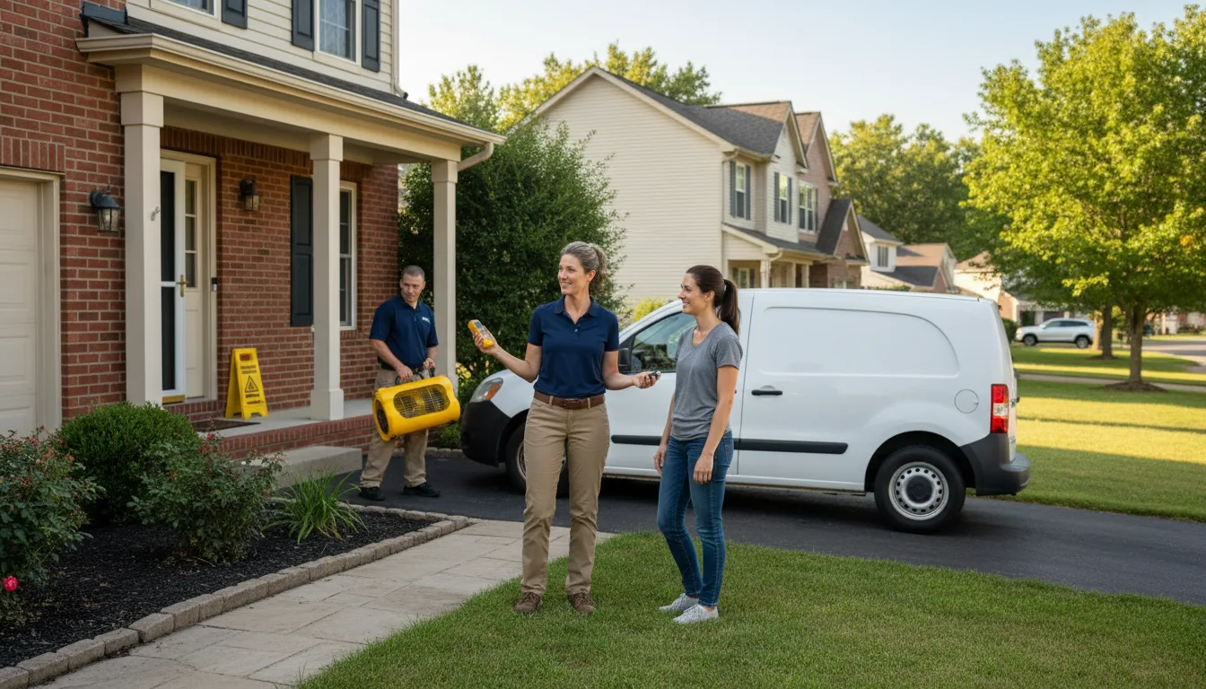Residential water damage restoration in Teutopolis, IL